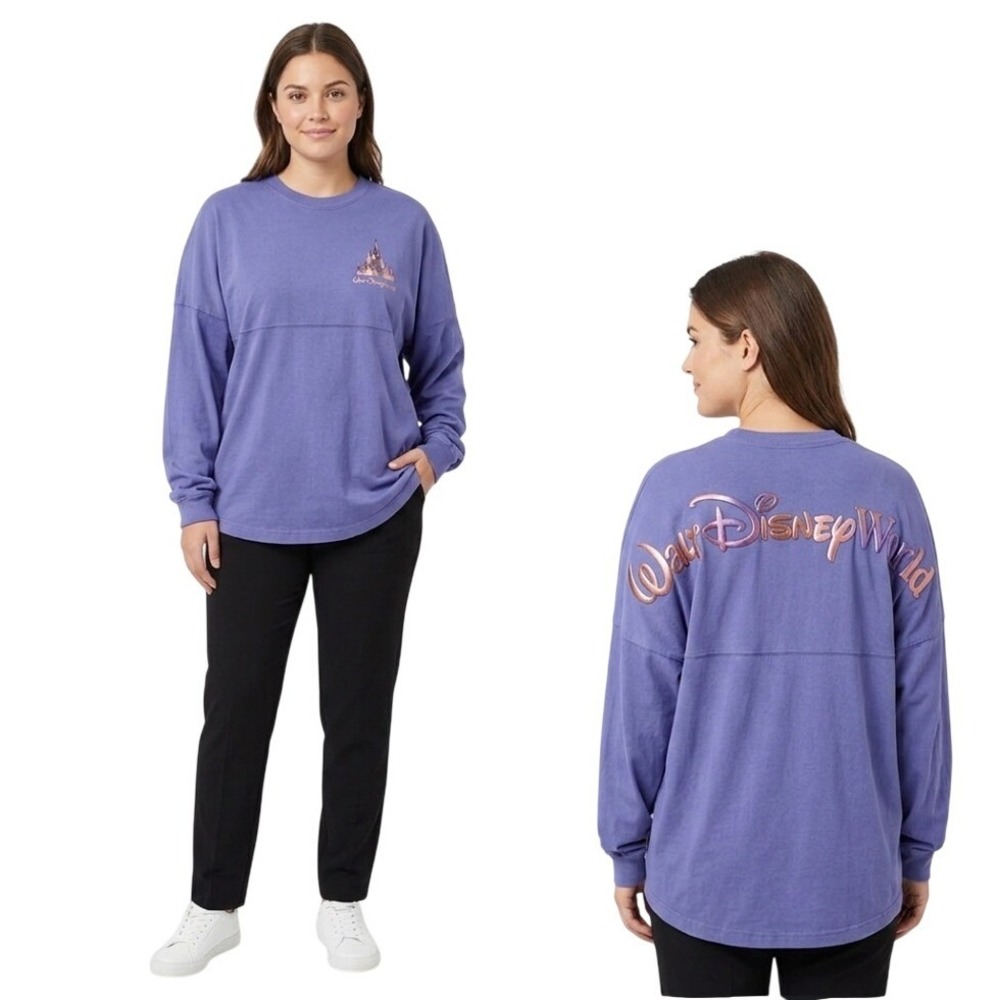 Walt Disney World Spirit Jersey Adult L Purple 50th Anniversary Shirt Florida